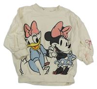 Smetanová oversize mikina s Daisy a Minnií Disney