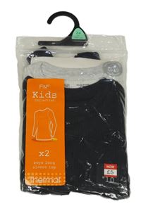 Nové - 2x - Černé + šedé žebrované thermo triko F&F