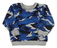 Modro-šedá army mikina Matalan