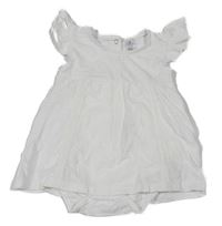 Bílé šaty s madeirou a všitým body Topomini