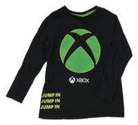 Černo-zelené triko s potiskem X-Box 