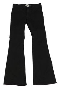 Černé elastické flare rifle H&M