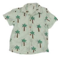 Světlezelená košile s palmami H&M