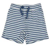 Tmavomodro-bílé pruhované teplákové kraťasy Mothercare