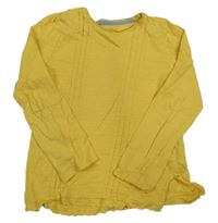 Žluté triko s madeirou Matalan