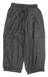 Tmavošedé šusťákové kalhoty 