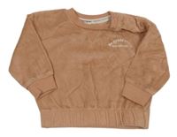 Starorůžová sametová oversize mikina s nápisem Primark