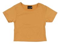 Oranžové žebrované crop tričko Ergeenomixx