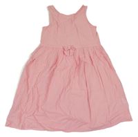 Světlerůžové pruhované krepové šaty s mašlí H&M