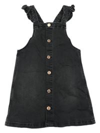 Černošedé riflové propínací šaty s volánky H&M