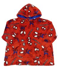 Červená plyšová mikina se Spidermanem 