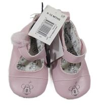 Nové - světlerůžové koženkové polobotky/capáčky s Minnie Disney vel. 18