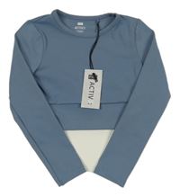 Nové - Modrošedé sportovní crop triko F&F