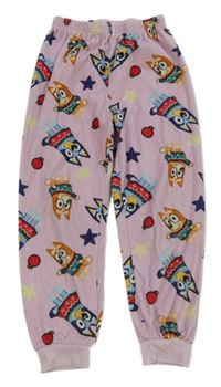 Světlerůžové pyžamové kalhoty s Bluey Primark