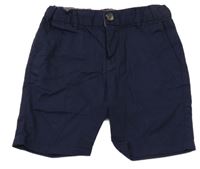 Tmavomodré plátěné chino kalhoty H&M