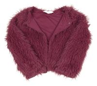 Tmavorůžové kožešinové podšité bolerko H&M