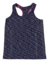 Tmavomodro-barevný vzorovaný sportovní top Primark