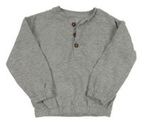 Šedá melírovaná oversize mikina s puntíky F&F