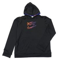 Černá funkční sportovní mikina s logem a kapsou a kapucí Nike