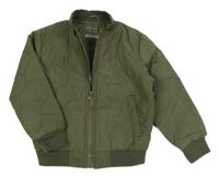 Khaki prošívaný šusťákový zateplený bomber PRIMARK