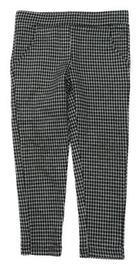 Černo-bílé kostkované legíny Primark