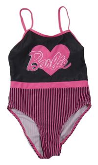 Černo-růžové jednodílné plavky Barbie