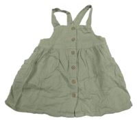 Khaki mušelínové propínací cargo šaty F&F