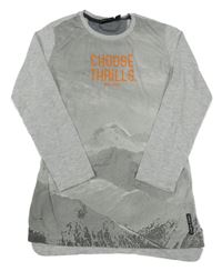 Šedá tunika s nápisem Tumble n´Dry 