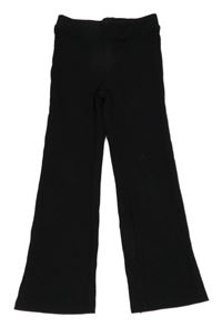 Černé žebrované flare legíny H&M