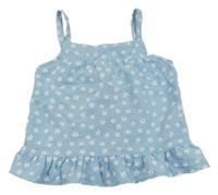 Světlemodrý květovaný lehký top Primark