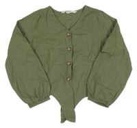 Khaki crop halenka H&M