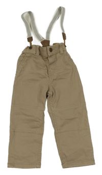 Hnědé rifle s kšandami H&M