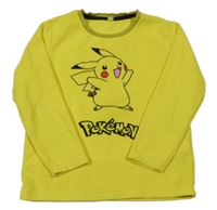 Žluté fleecové triko s Pikachuem C&A