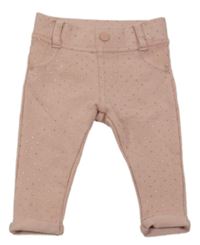Světlerůžové puntíkaté tregíny Primark