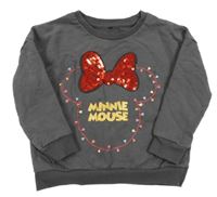 Tmavošedá mikina s Minnie s flitry George