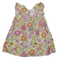 Nové - Smetanovo-barevné květované lehké šaty Primark