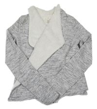 Šedé melírované zateplené zavinovací bolerko H&M
