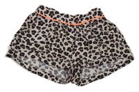 Béžové vzorované kraťasy s leopardím vzorem H&M