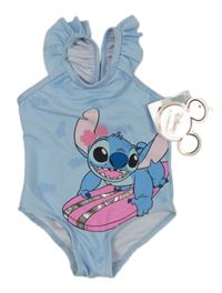 Nové - Světlemodré jednodílné plavky se Stitchem Primark