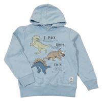 Světlemodrá mikina s dinosaury a kapucí C&A