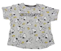 Šedé tričko se Snoopym Peanuts 