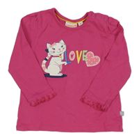Fuchsiové triko s kočičkou Liegelind 