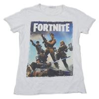 Bílé tričko s Fortnite