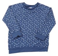 Tmavomodro-bílá puntíkatá mikina M&Co