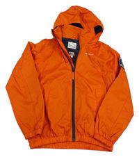 Oranžová šusťáková outdoorová bunda s kapucí Quechua