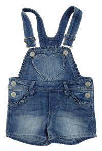Modré riflové laclové kraťasy Denim