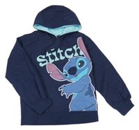 Tmavomodrá mikina se Stitchem a kapucí Disney