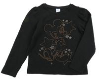 Černá mikina s Mickey z korálků Next