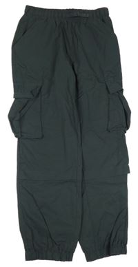 Antracitové šusťákové cargo cuff kalhoty Y.F.K.
