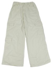 Bílé wide leg rifle s kapsami H&M